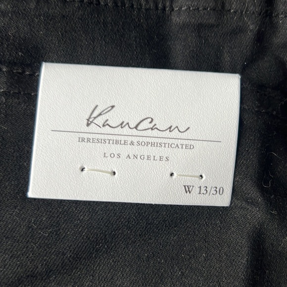 Rancan denim distressed black jean shorts W 13/30 - Picture 3 of 4